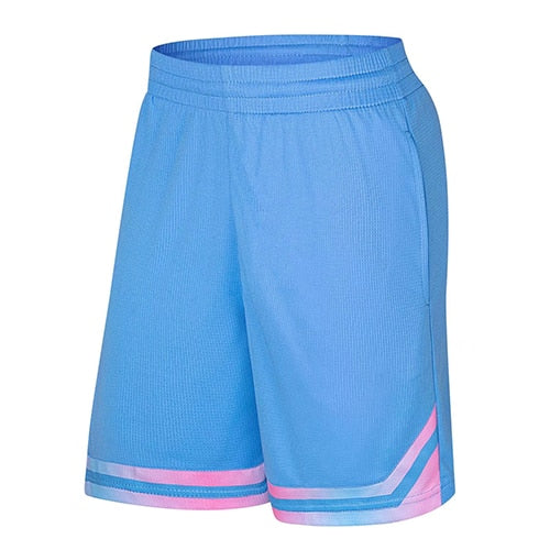 Men Basketball Shorts Training Shorts Breathable Quick-dry Blue Shorts