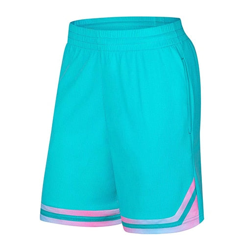 Men Basketball Shorts Training Shorts Breathable Quick-dry Sky Blue Shorts